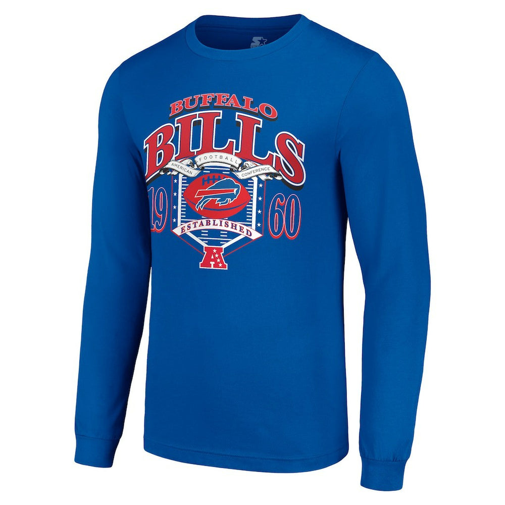 Buffalo Bills Starter Retro Long Sleeve Graphic T-Shirt Royal - NFL