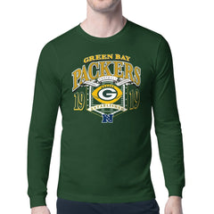 Green Bay Packers Starter Retro Long Sleeve Graphic T-Shirt Olive - NFL