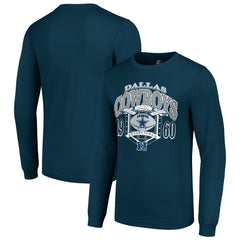 Dallas Cowboys Starter Retro Long Sleeve Graphic T-Shirt Navy - NFL