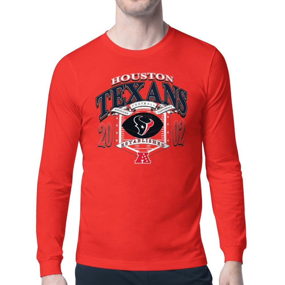 Houston Texans Starter Retro Long Sleeve Graphic T-Shirt Red - NFL