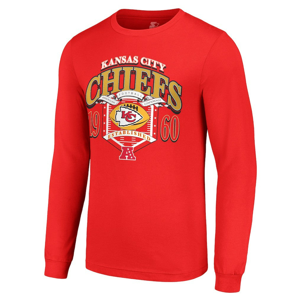 Kansas City Chiefs Starter Retro Long Sleeve Graphic T-Shirt Red - NFL