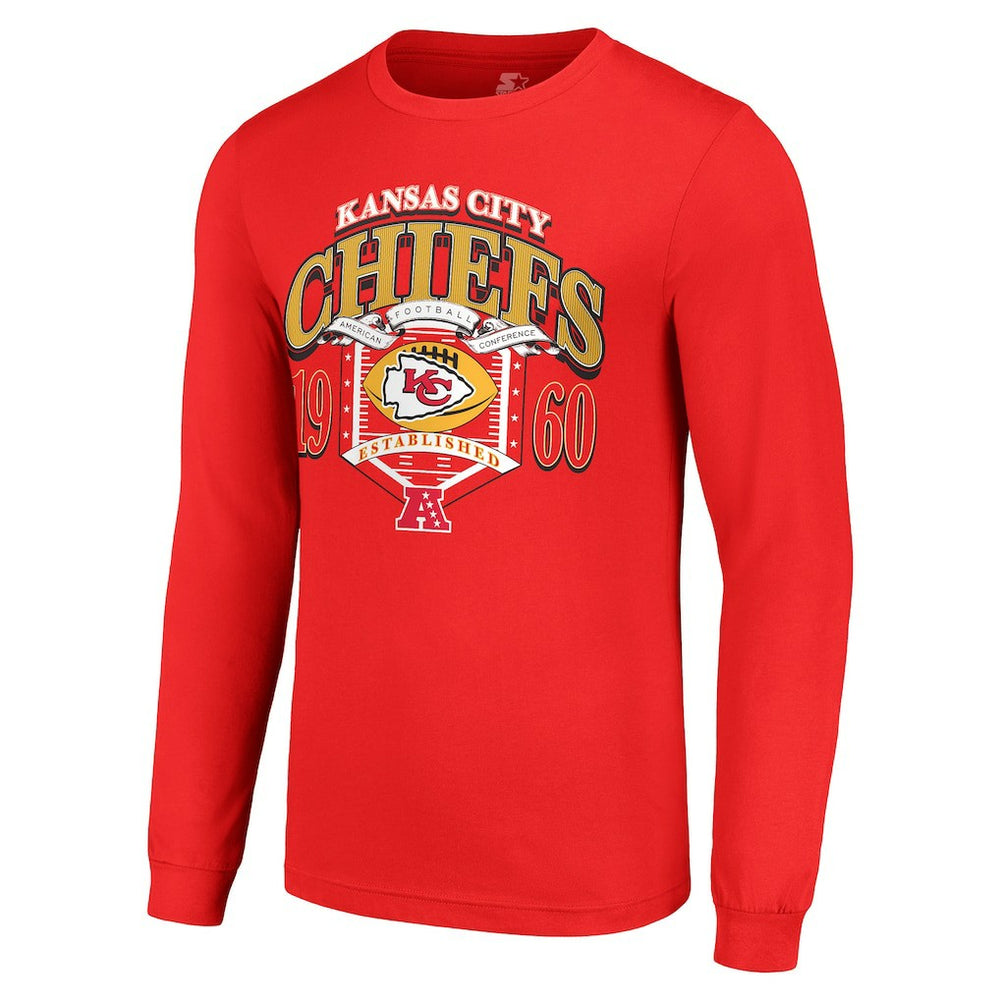 Kansas City Chiefs Starter Retro Long Sleeve Graphic T-Shirt Red - NFL