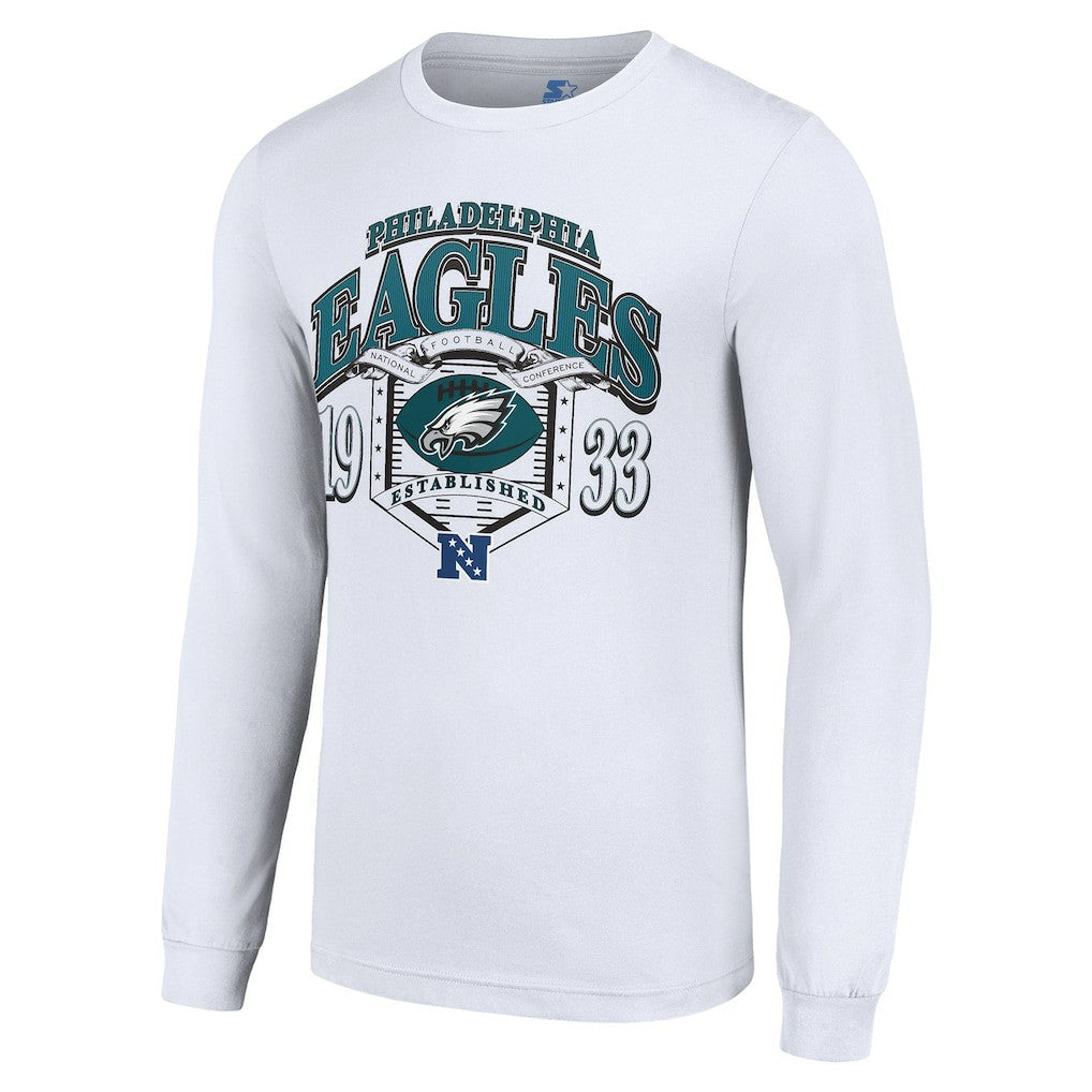 Philadelphia Eagles Starter Retro Long Sleeve Graphic T-Shirt White - NFL