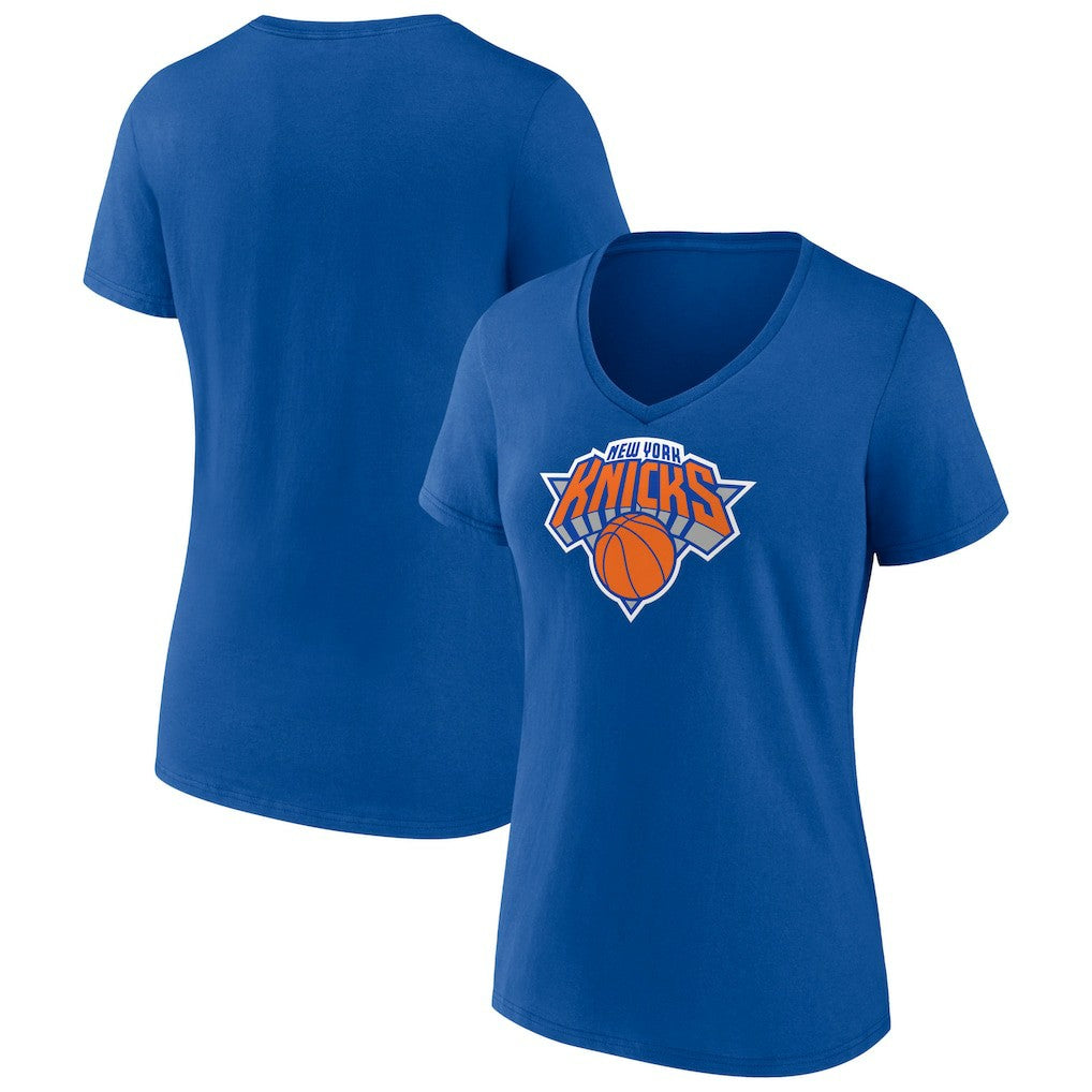 NBA - New York Knicks Women's Primary Logo V-Neck T-Shirt - Blue