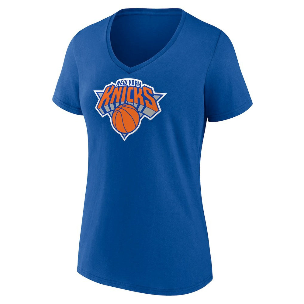 NBA - New York Knicks Women's Primary Logo V-Neck T-Shirt - Blue