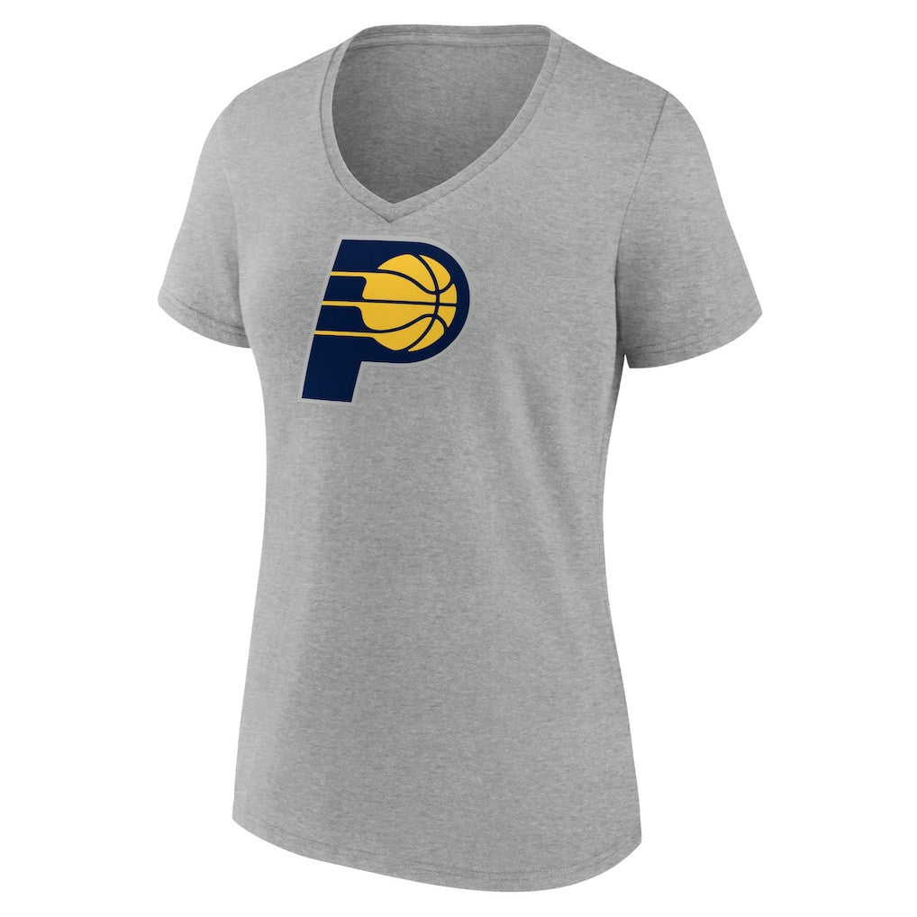 NBA - Indiana Pacers Women's Primary Logo V-Neck T-Shirt - Gray