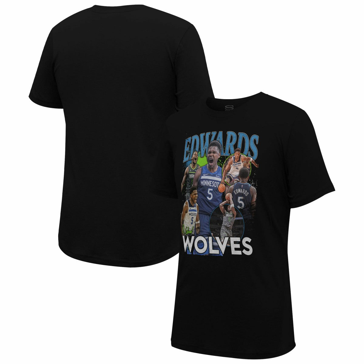 NBA - Anthony Edwards Minnesota Timberwolves Stadium Essentials Unisex Player Crossroads T-Shirt - Black