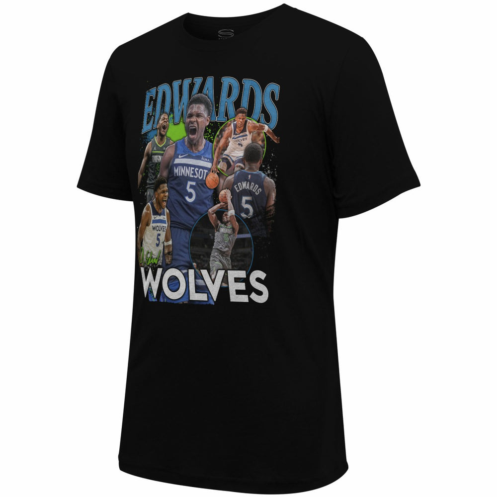 NBA - Anthony Edwards Minnesota Timberwolves Stadium Essentials Unisex Player Crossroads T-Shirt - Black
