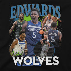 NBA - Anthony Edwards Minnesota Timberwolves Stadium Essentials Unisex Player Crossroads T-Shirt - Black