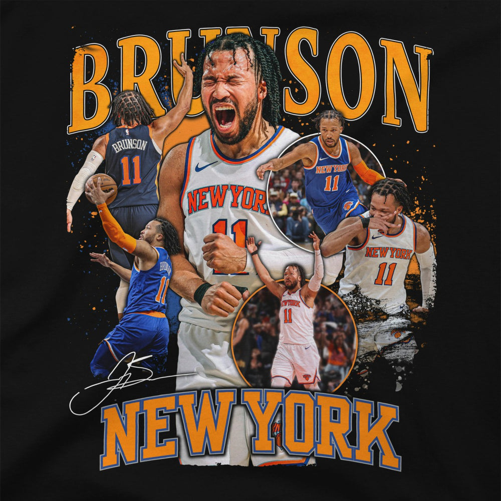 NBA - Jalen Brunson New York Knicks Stadium Essentials Unisex Player Crossroads T-Shirt - Black