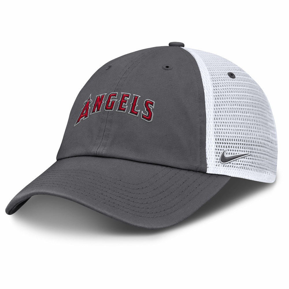 Los Angeles Angels Nike Wordmark Club Adjustable Trucker Hat Lifestyle