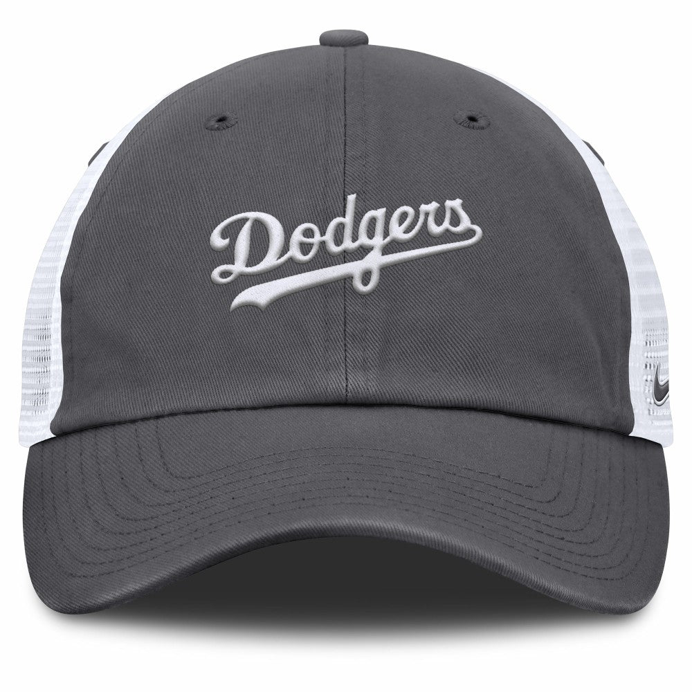 Los Angeles Dodgers Nike Wordmark Club Adjustable Trucker Hat Lifestyle