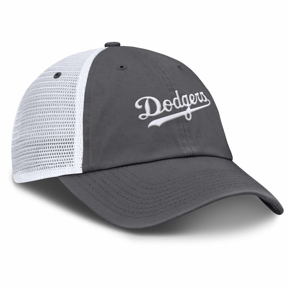 Los Angeles Dodgers Nike Wordmark Club Adjustable Trucker Hat Lifestyle