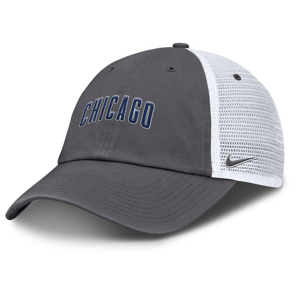 Chicago Cubs Nike Wordmark Club Adjustable Trucker Hat On Sale