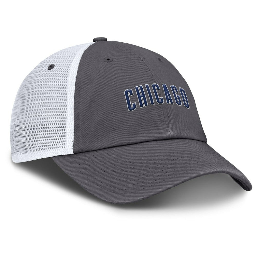 Chicago Cubs Nike Wordmark Club Adjustable Trucker Hat On Sale