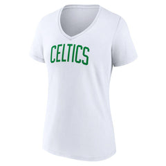 NBA - Boston Celtics Women's Wordmark Home V-Neck T-Shirt - White