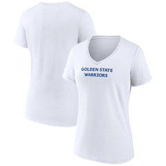 NBA - Golden State Warriors Women's Wordmark Home V-Neck T-Shirt - White