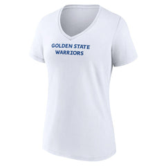 NBA - Golden State Warriors Women's Wordmark Home V-Neck T-Shirt - White