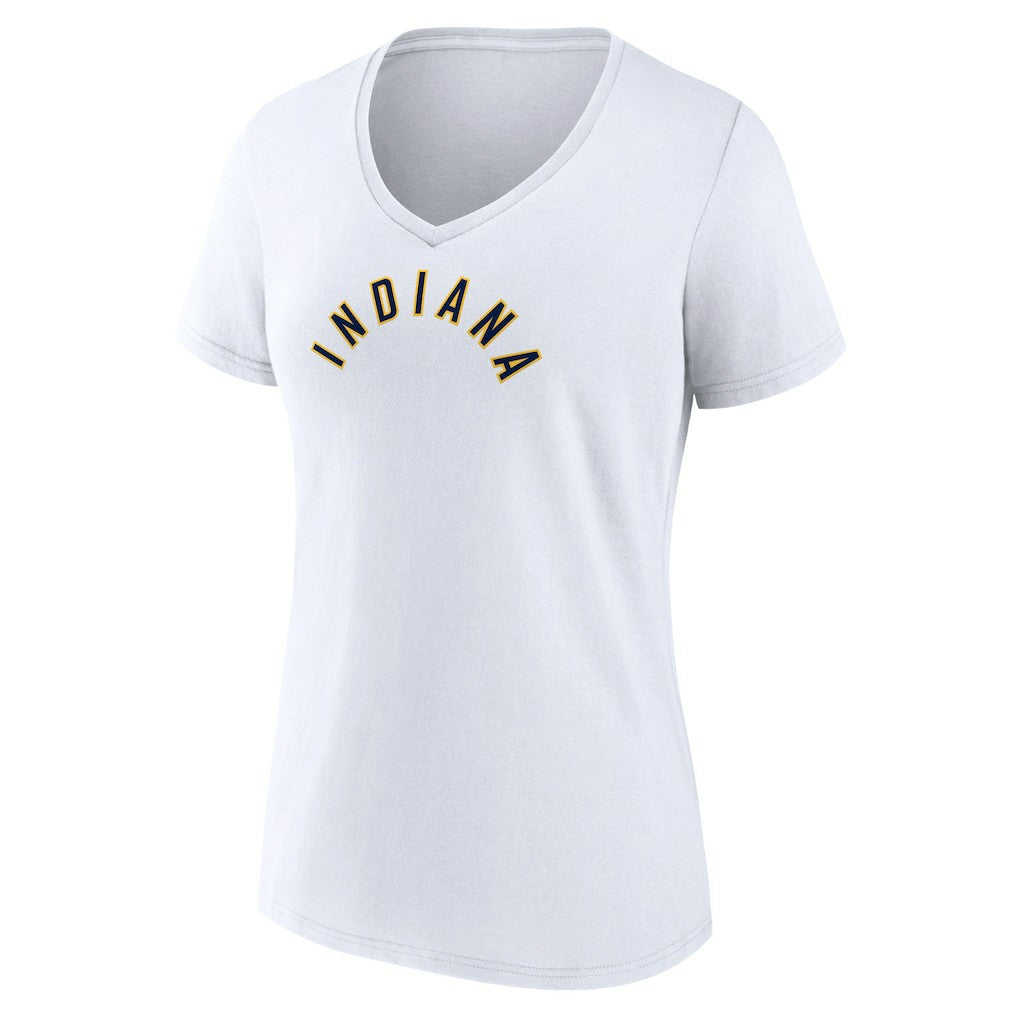NBA - Indiana Pacers Women's Wordmark Home V-Neck T-Shirt - White