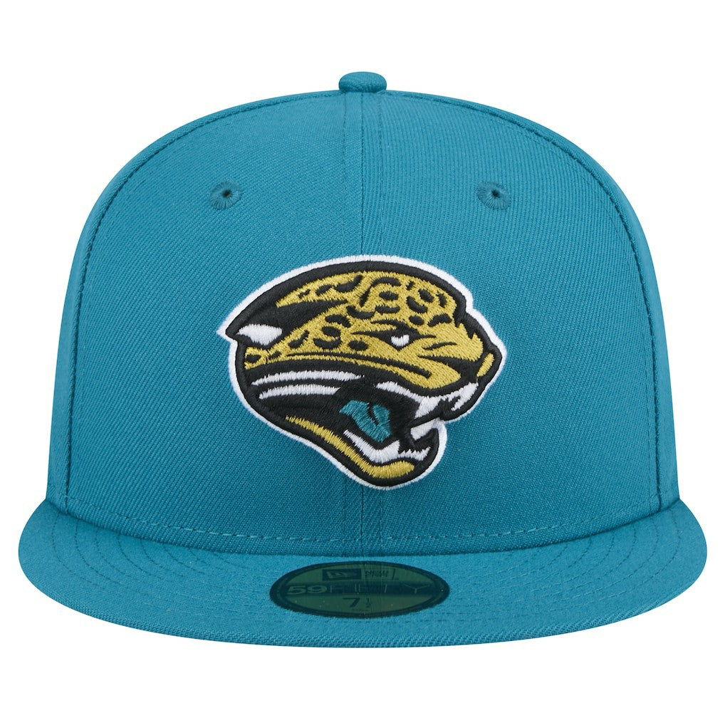 Jacksonville Jaguars New Era Throwback Logo Omaha 59FIFTY Fitted Hat Teal - NFL