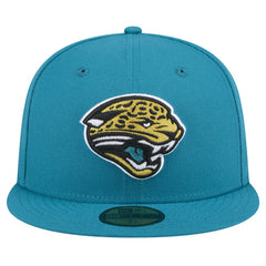 Jacksonville Jaguars New Era Throwback Logo Omaha 59FIFTY Fitted Hat Teal - NFL