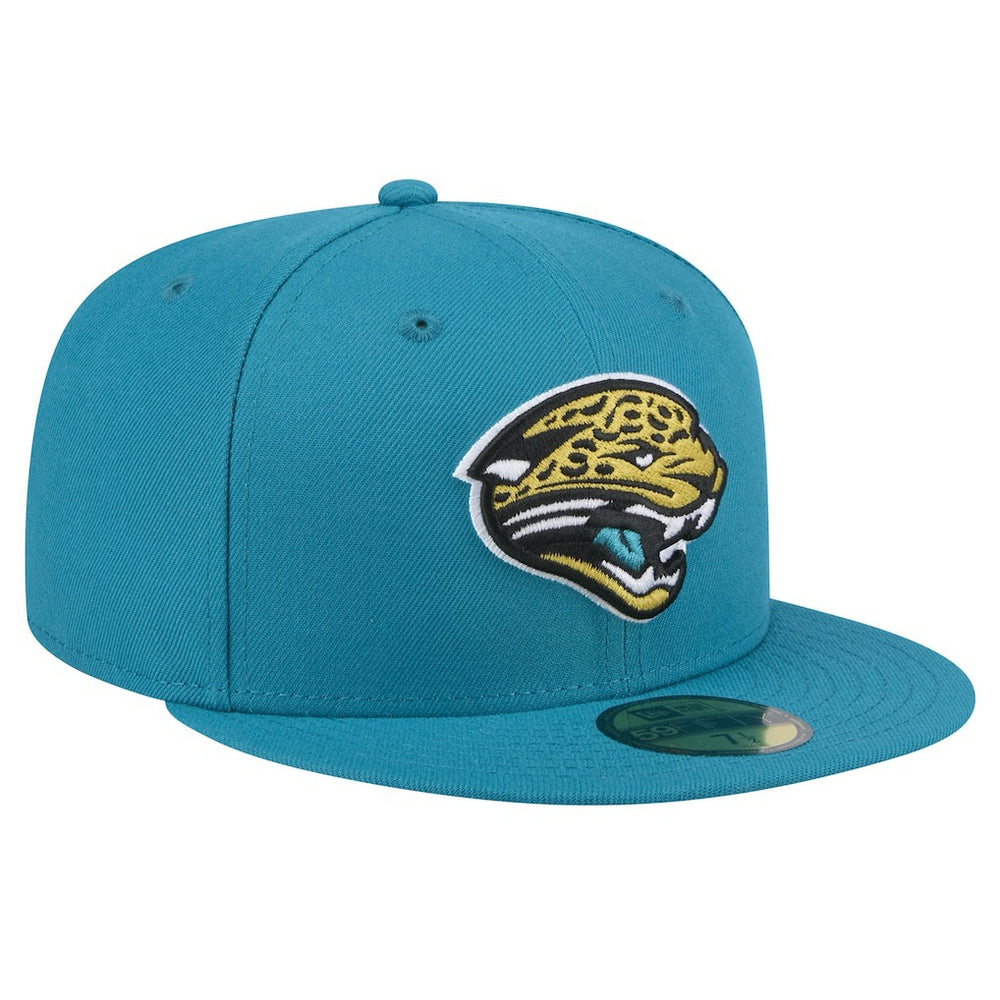 Jacksonville Jaguars New Era Throwback Logo Omaha 59FIFTY Fitted Hat Teal - NFL