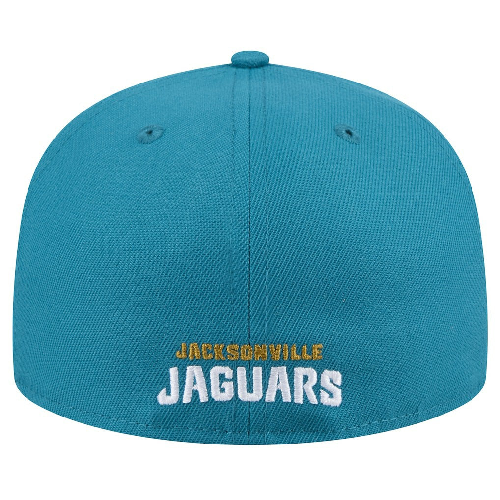 Jacksonville Jaguars New Era Throwback Logo Omaha 59FIFTY Fitted Hat Teal - NFL