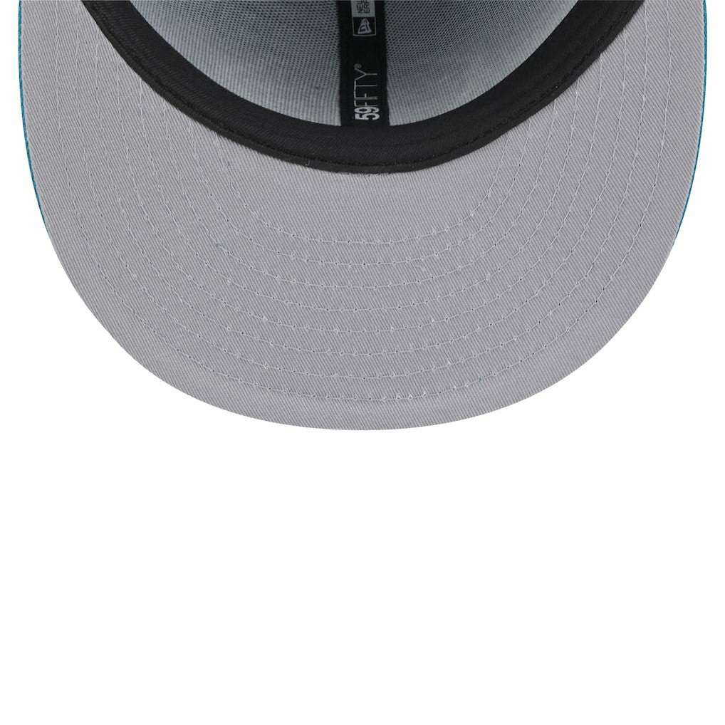 Jacksonville Jaguars New Era Throwback Logo Omaha 59FIFTY Fitted Hat Teal - NFL