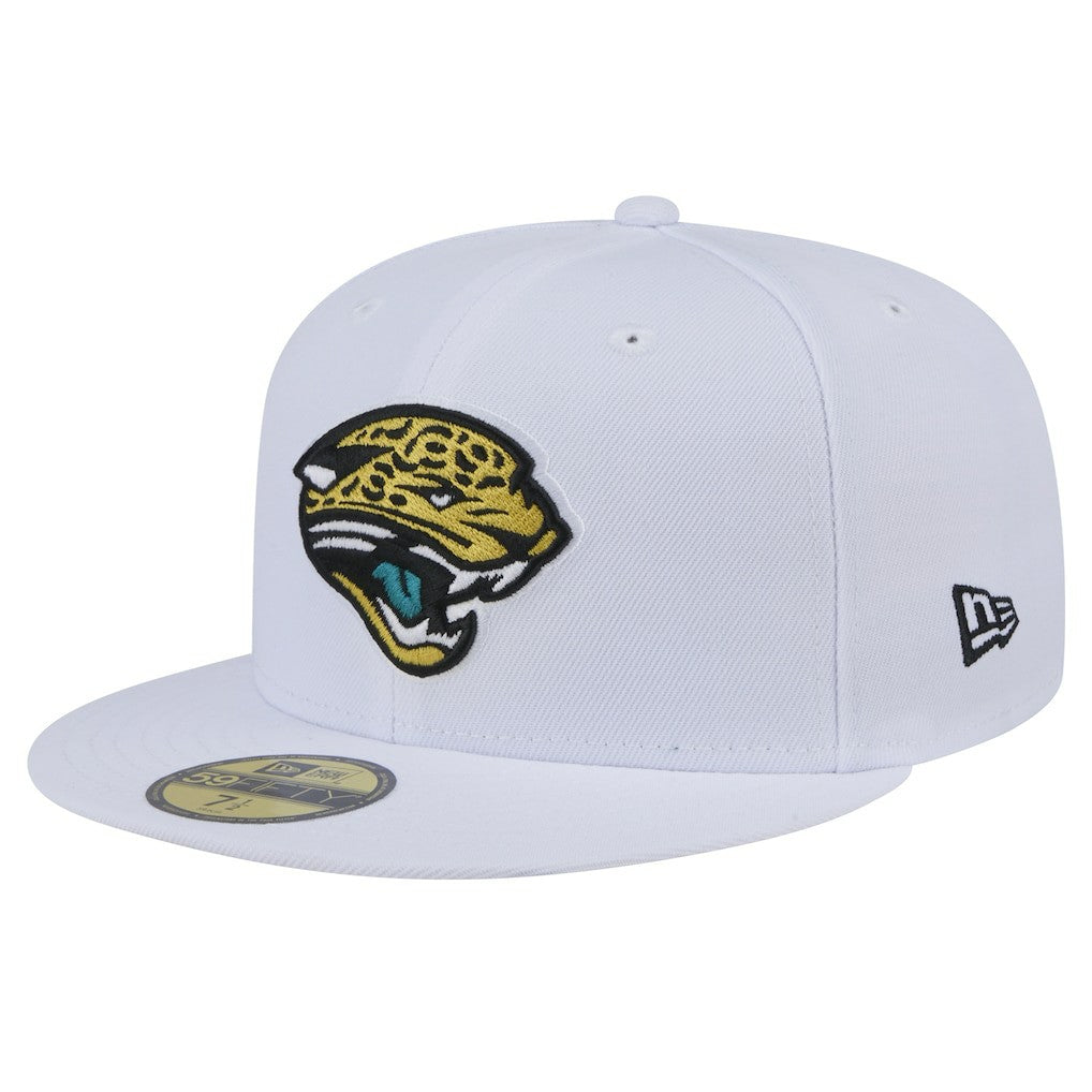 Jacksonville Jaguars New Era Throwback Logo Omaha 59FIFTY Fitted Hat White - NFL