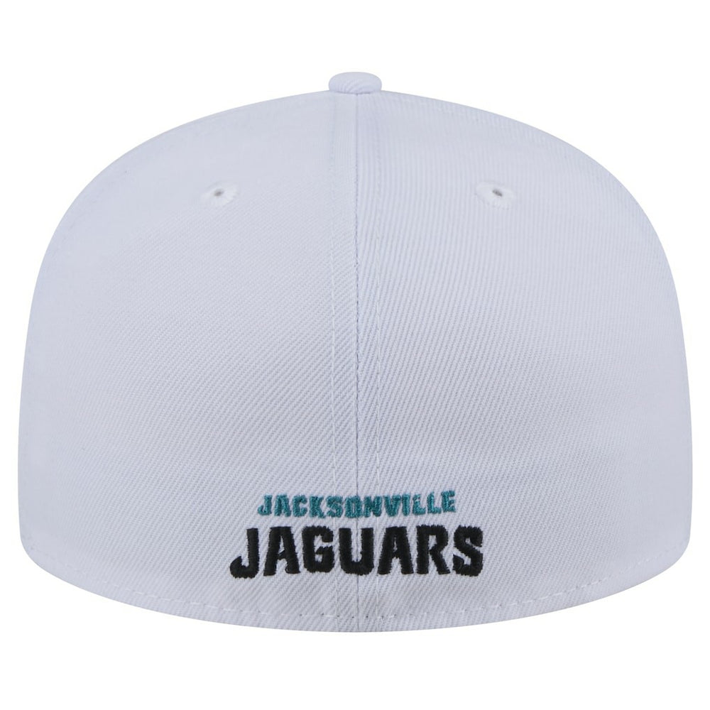 Jacksonville Jaguars New Era Throwback Logo Omaha 59FIFTY Fitted Hat White - NFL