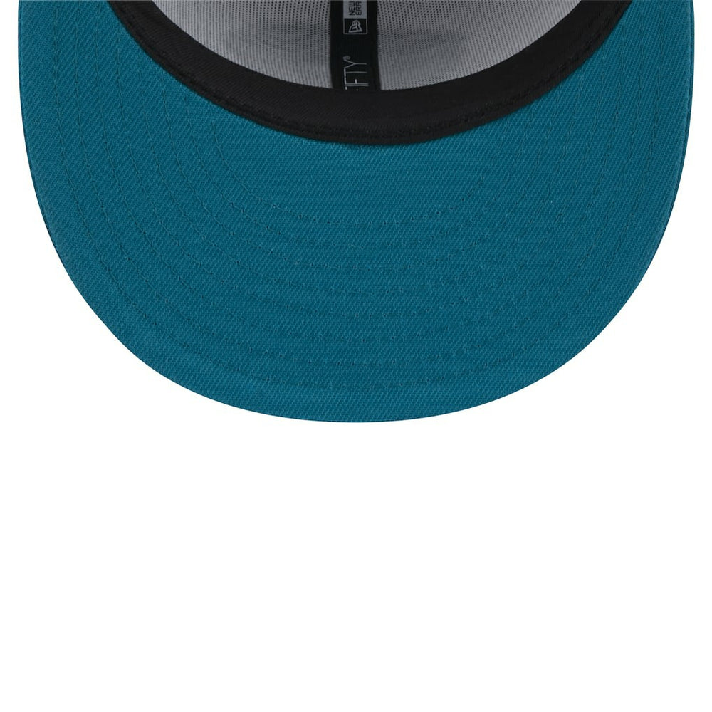 Jacksonville Jaguars New Era Throwback Logo Flipside Two-Tone 59FIFTY Fitted Hat White/Teal - NFL