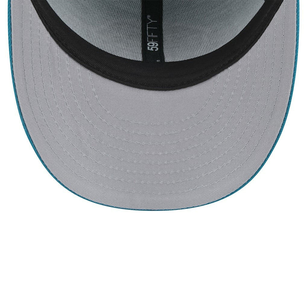 Jacksonville Jaguars New Era Throwback Logo Omaha Low Profile 59FIFTY Fitted Hat Teal - NFL