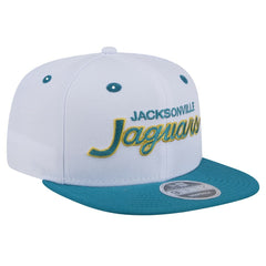 Jacksonville Jaguars New Era Throwback Sparky Original Fit 9FIFTY Snapback Hat White/Teal - NFL