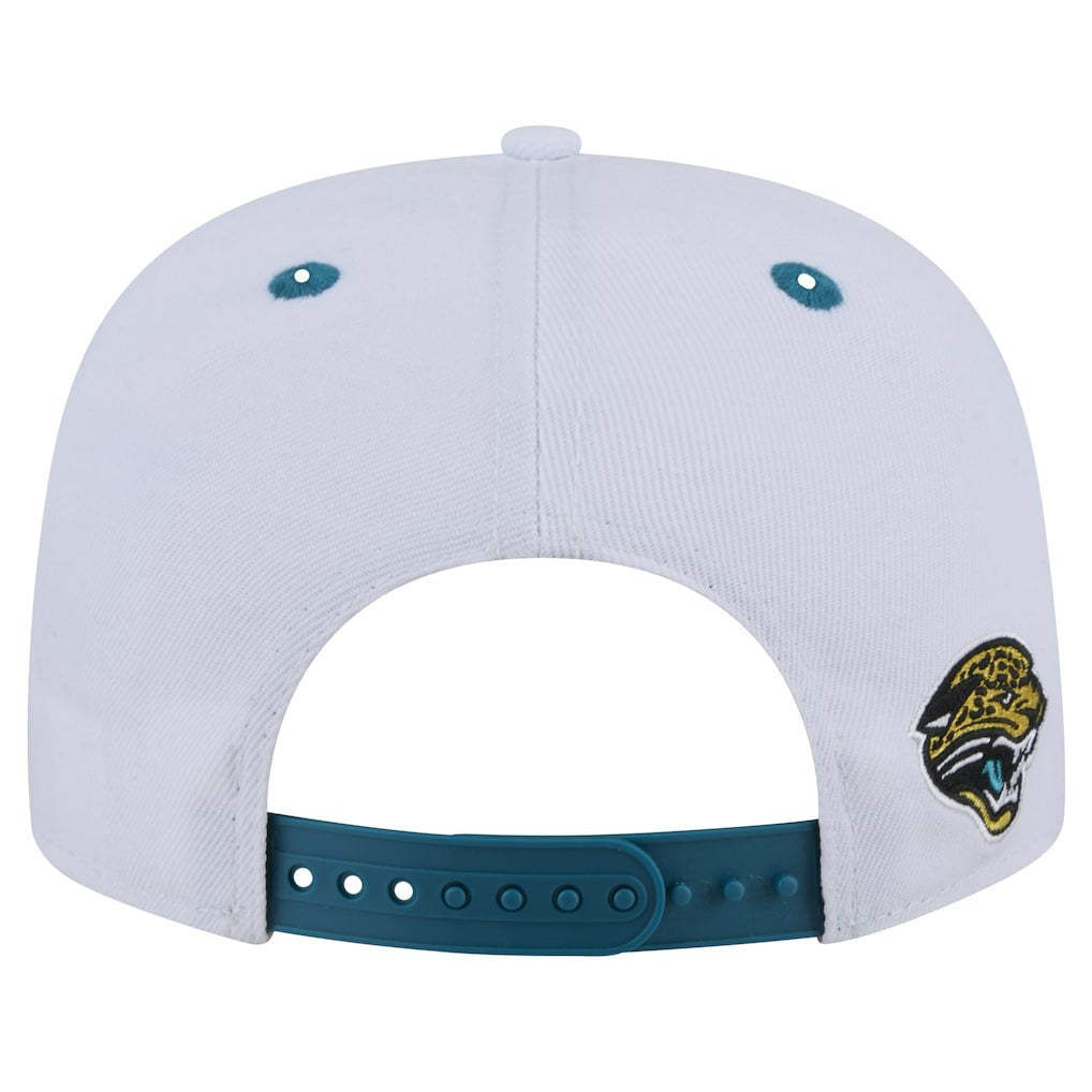 Jacksonville Jaguars New Era Throwback Sparky Original Fit 9FIFTY Snapback Hat White/Teal - NFL