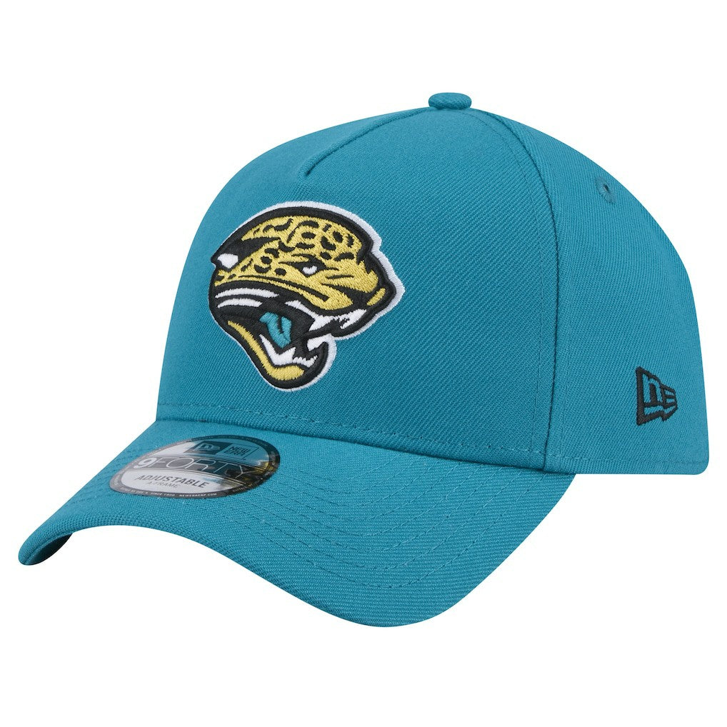 Jacksonville Jaguars New Era Throwback Logo Standard A-Frame 9FORTY Adjustable Hat Teal - NFL