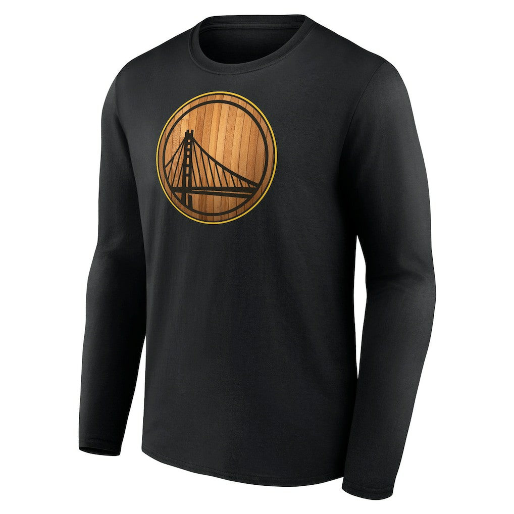 NBA - Golden State Warriors Hardwood Long Sleeve T-Shirt - Black