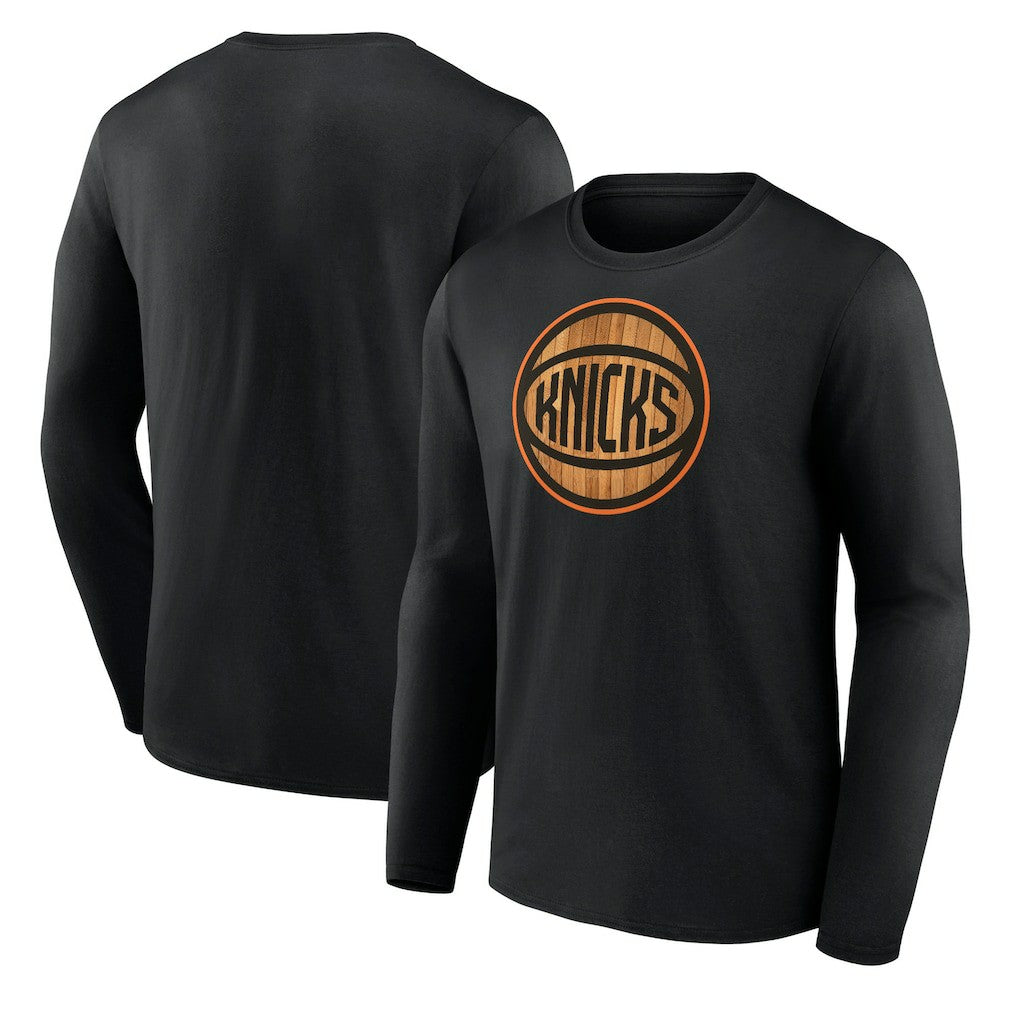 NBA - New York Knicks Hardwood Long Sleeve T-Shirt - Black