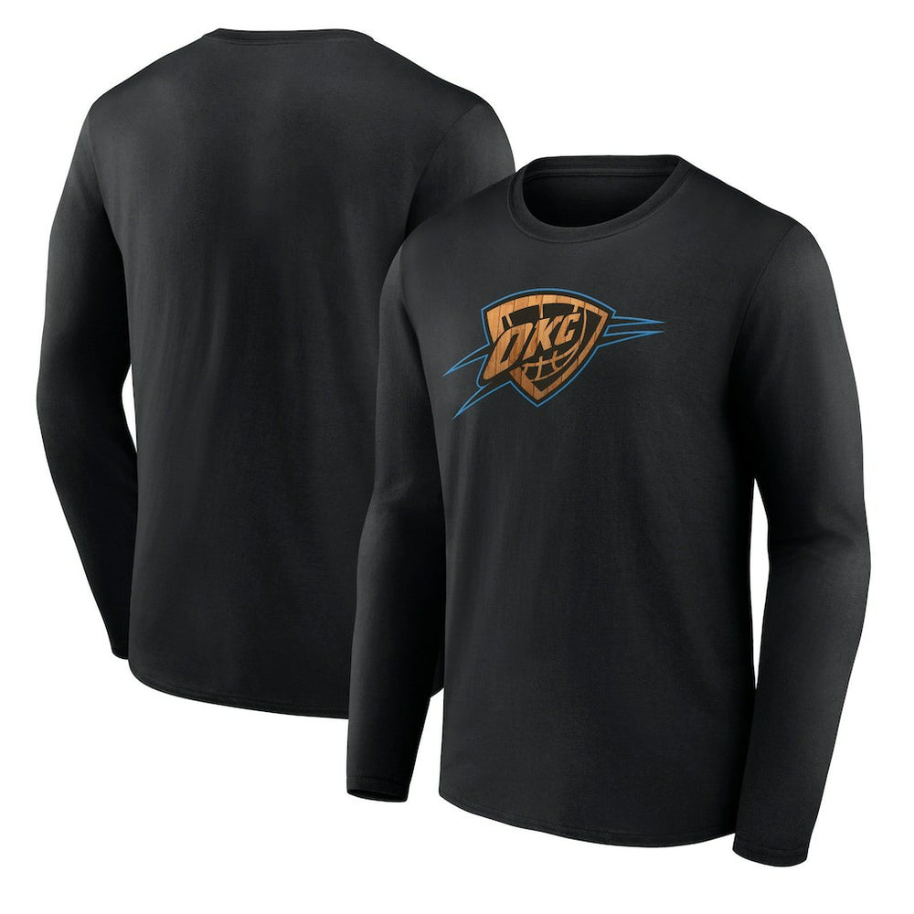 NBA - Oklahoma City Thunder Hardwood Long Sleeve T-Shirt - Black