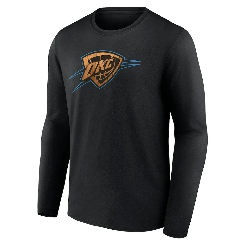 NBA - Oklahoma City Thunder Hardwood Long Sleeve T-Shirt - Black