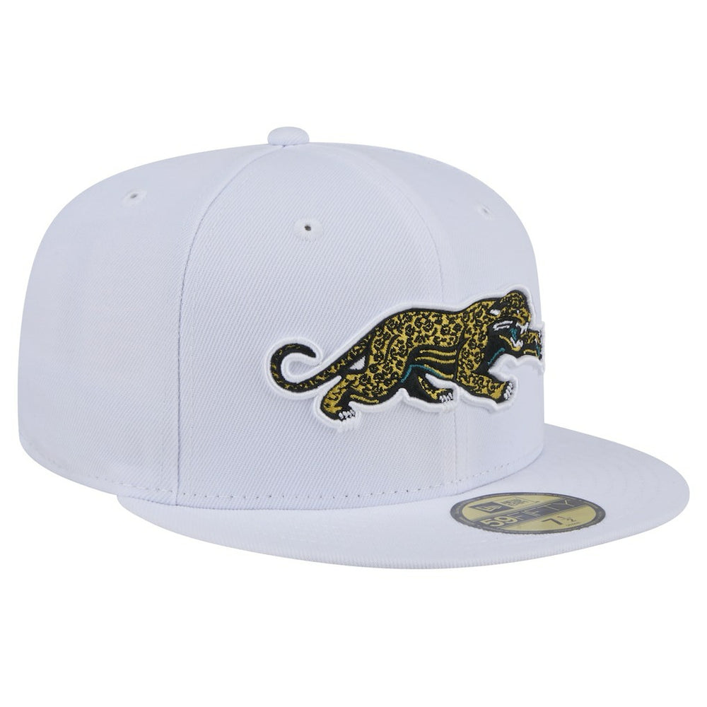 Jacksonville Jaguars New Era Throwback Crawl Omaha 59FIFTY Fitted Hat White - NFL