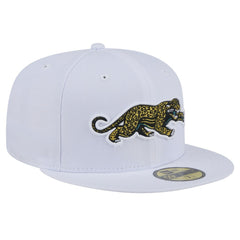 Jacksonville Jaguars New Era Throwback Crawl Omaha 59FIFTY Fitted Hat White - NFL