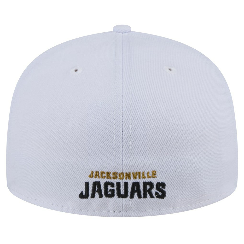 Jacksonville Jaguars New Era Throwback Crawl Omaha 59FIFTY Fitted Hat White - NFL