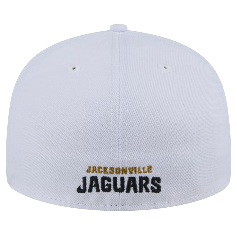 Jacksonville Jaguars New Era Throwback Crawl Omaha 59FIFTY Fitted Hat White - NFL