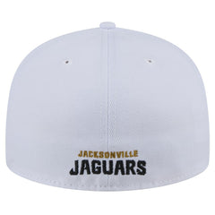 Jacksonville Jaguars New Era Throwback Crawl Omaha 59FIFTY Fitted Hat White - NFL