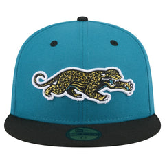 Jacksonville Jaguars New Era Throwback Crawl Flipside Two-Tone 59FIFTY Fitted Hat Teal/Black - NFL