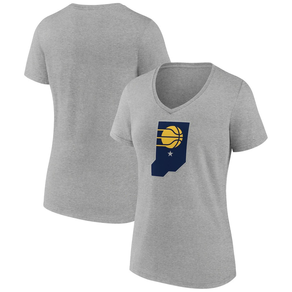 NBA - Indiana Pacers Women's Alternate Logo V-Neck T-Shirt - Gray