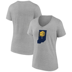 NBA - Indiana Pacers Women's Alternate Logo V-Neck T-Shirt - Gray