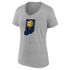 NBA - Indiana Pacers Women's Alternate Logo V-Neck T-Shirt - Gray
