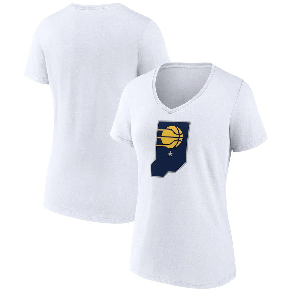 NBA - Indiana Pacers Women's Alternate Logo V-Neck T-Shirt - White