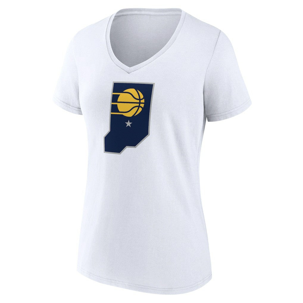 NBA - Indiana Pacers Women's Alternate Logo V-Neck T-Shirt - White